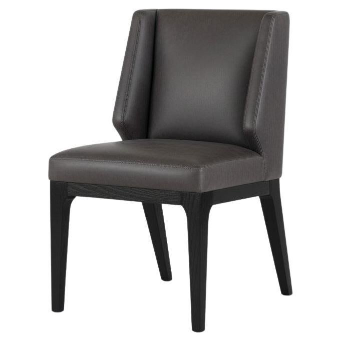Moderno Art Deco Inspired Dining Chair w/ Brass Ring Handle By Jose Castro in vendita