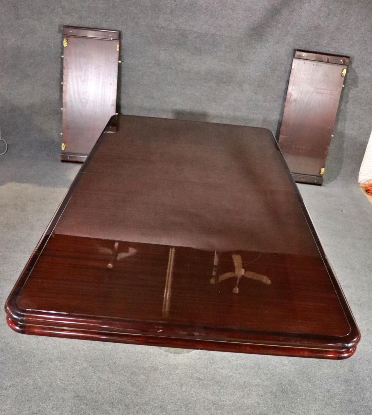 Art Deco Inspired Dining Table Attributed to Pace Furniture For Sale 1