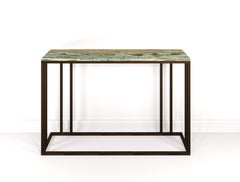 Custom Made Elio Console in Dark Bronze Powder Coated Structure & Marble