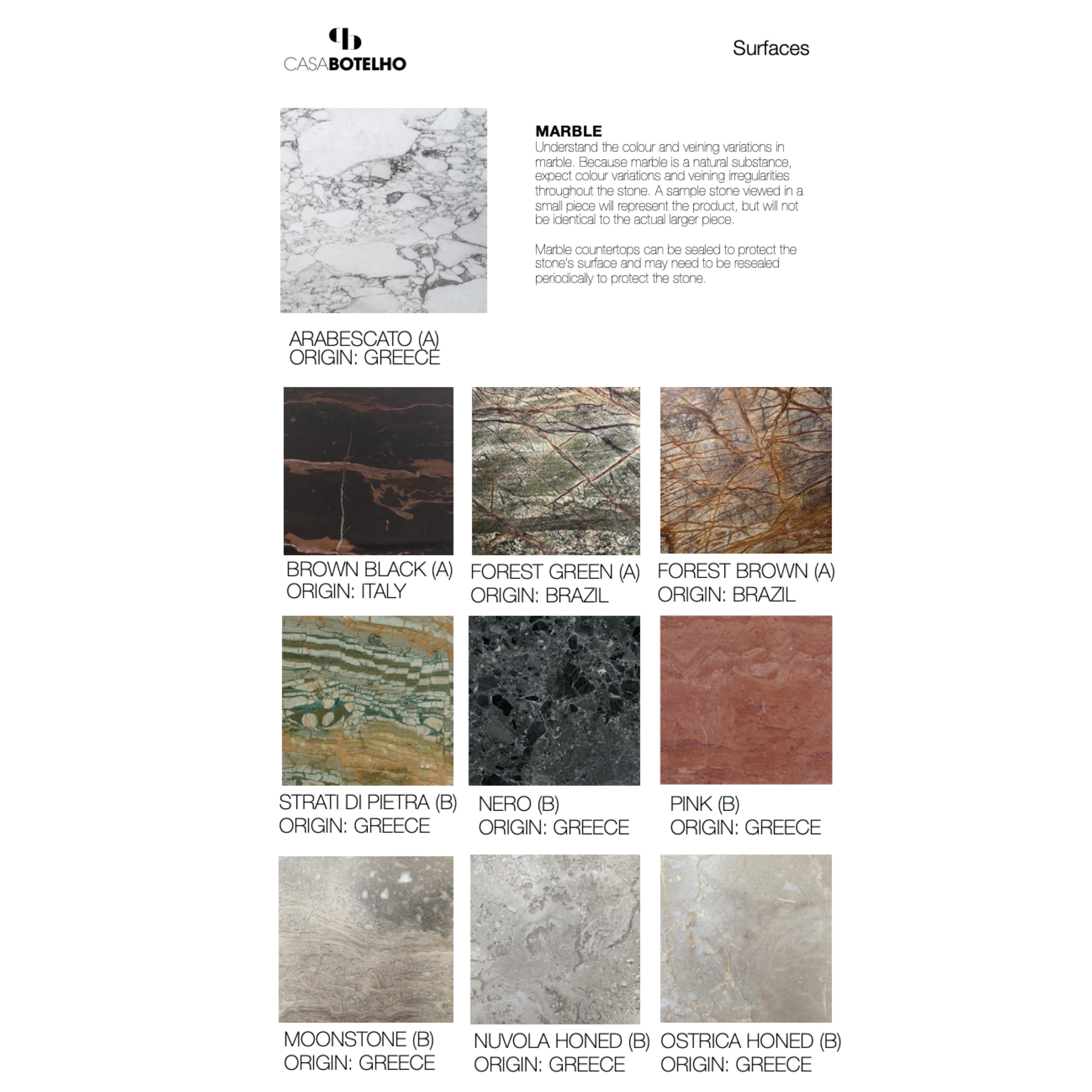 Elio Slim, Beistelltisch im Art déco-Stil, antik, Messingfarbe und Marmor im Angebot 7
