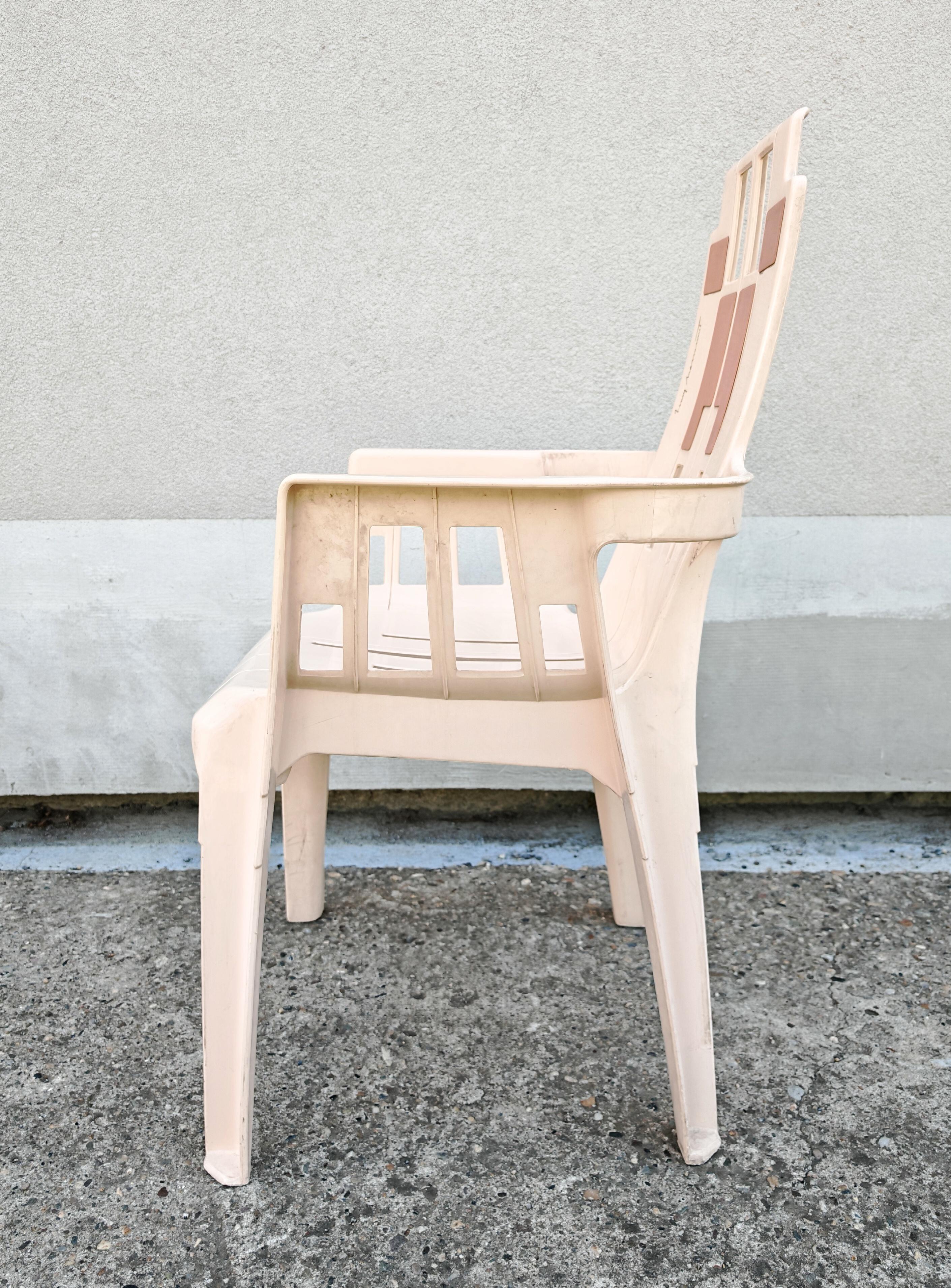 Set da giardino di ispirazione Art Déco, tavolo e 6 sedie di Pierre Paulin, Francia 1988 in vendita 11