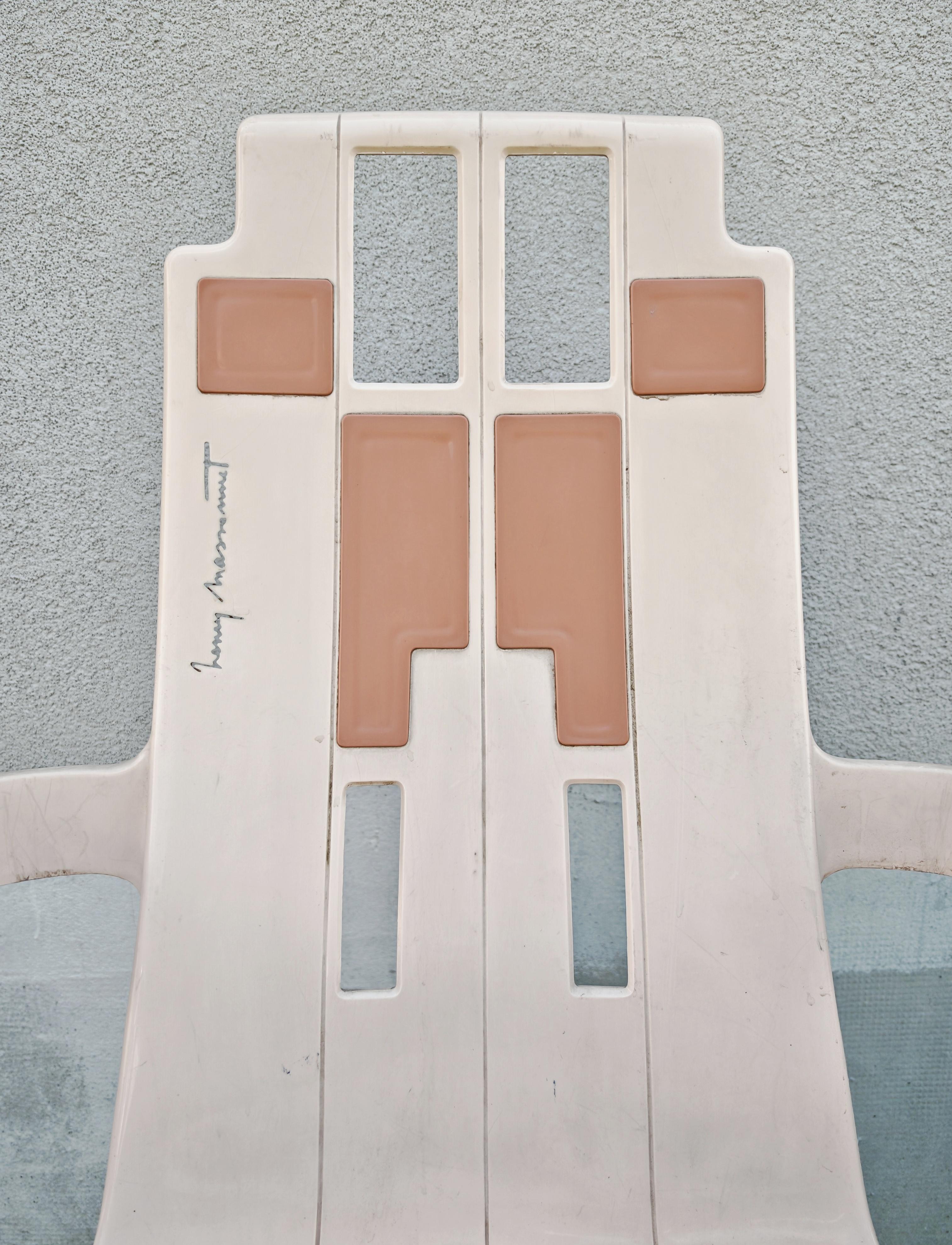 Set da giardino di ispirazione Art Déco, tavolo e 6 sedie di Pierre Paulin, Francia 1988 in vendita 13
