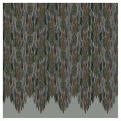 Art Deco Inspired Grey & Green Wallpaper Panels: Grotto Painshill