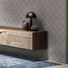 Art Deco Inspired Grey Wallpaper: Net Nougat