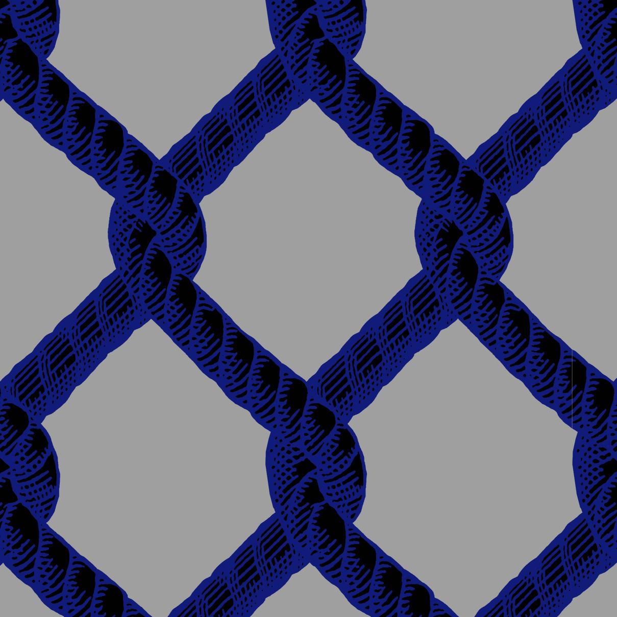 Contemporary Art Deco Inspired Grey Wallpaper: Net Silver For Sale