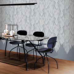 Art Deco Inspired Grey Wallpaper Panels: Grotto Silver Mica