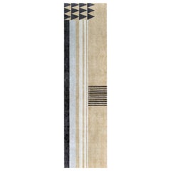 Art Deco-Inspired Hand-Knotted Silk & Wool Runner by Doris Leslie Blau