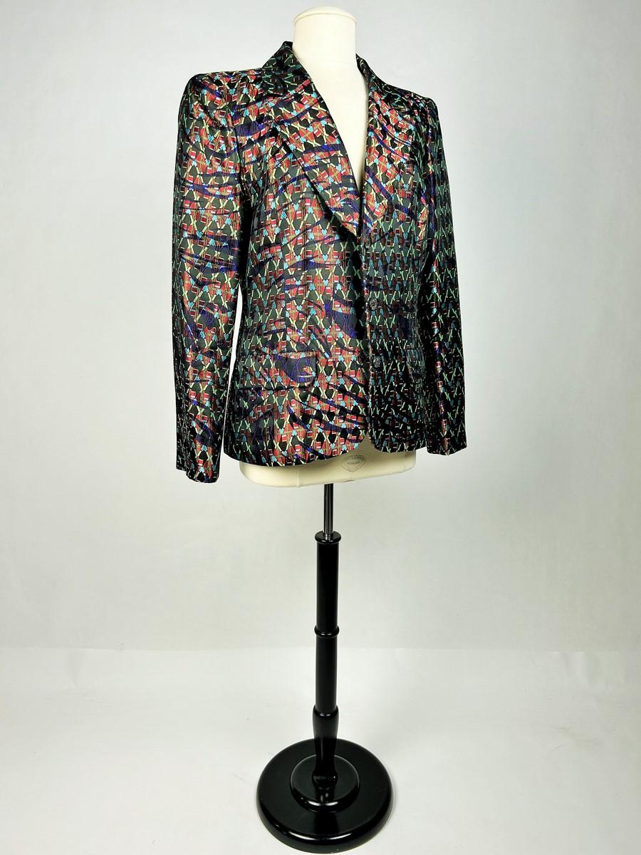 Art Deco-inspired lamé jacket by Christian Lacroix Circa 2000 For Sale 7