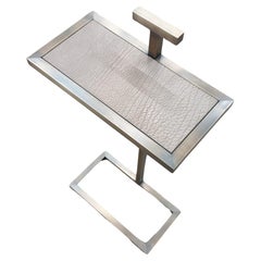 Art Deco Inspired Martinez Martini Table in Real Brass and Buffalo Tile Surface