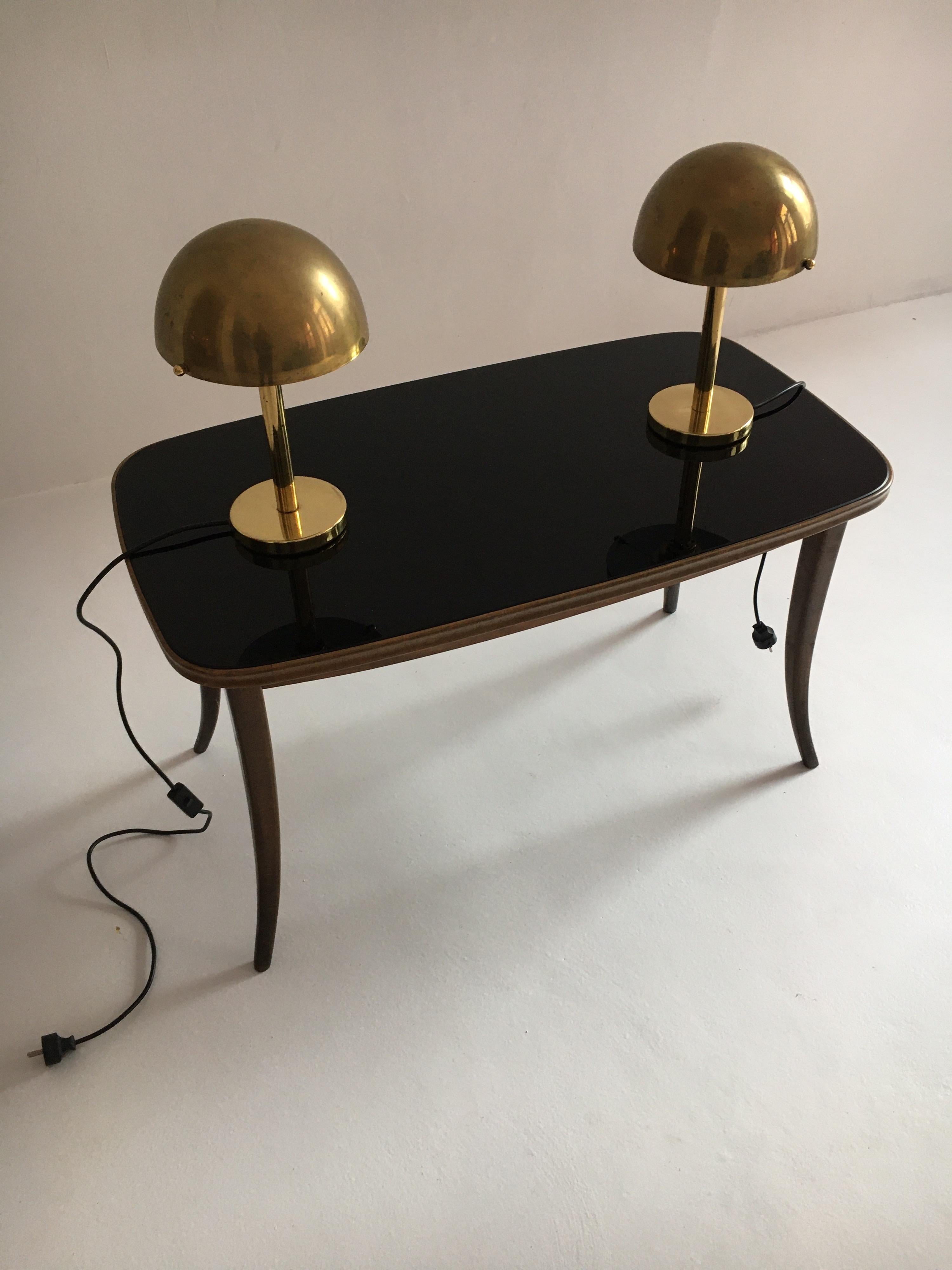 brass mushroom table lamp