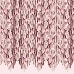 Art Deco Inspired Pink Wallpaper Panels: Grotto Pink Quarts
