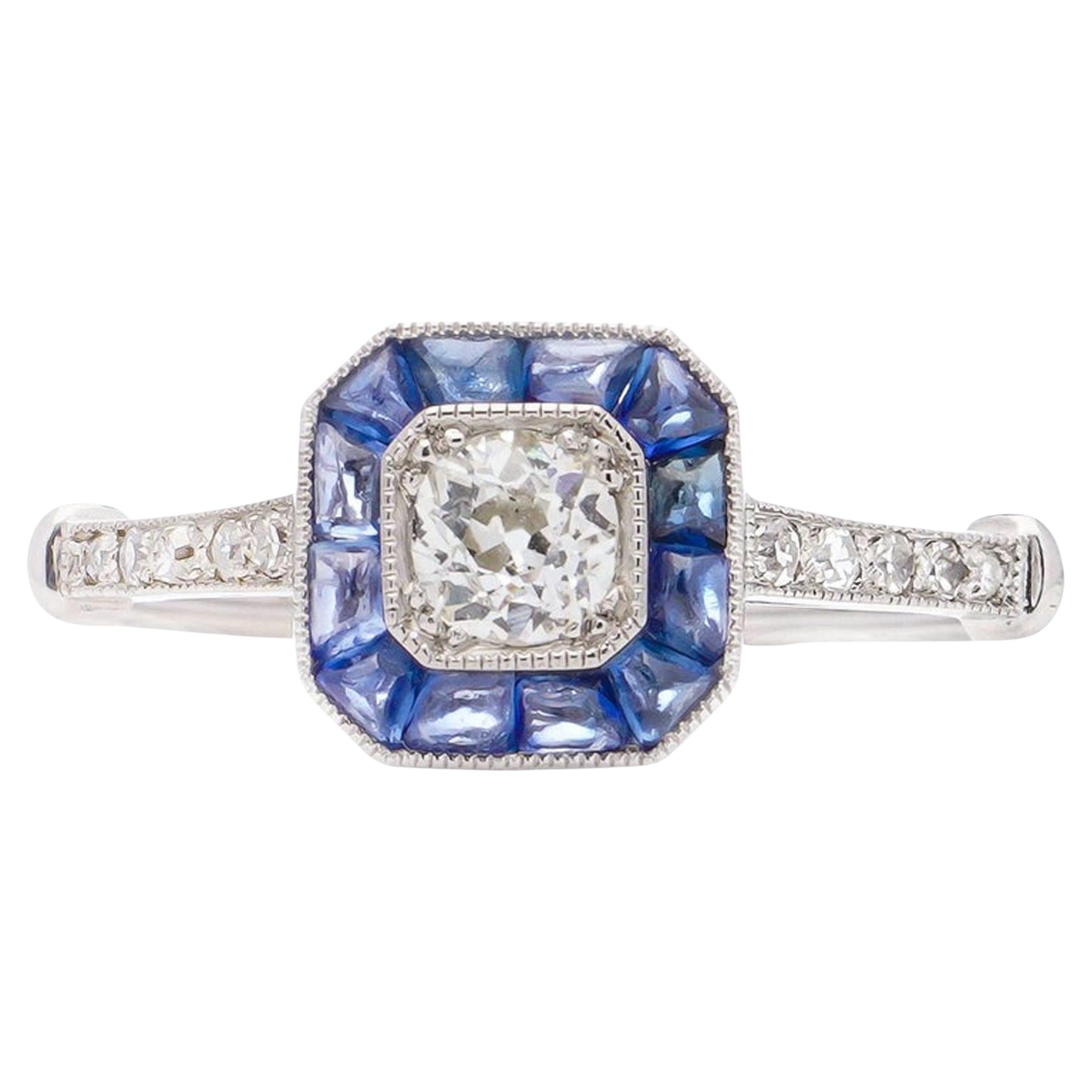 Art Deco Inspired Diamond Cluster Ring, circa 1950s For Sale at 1stDibs ...