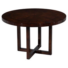 Art Deco inspiriert Sapele Holz Runde Esstisch