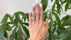 Art Deco Inspired Sapphire Diamond 14k White Gold Eternity Band