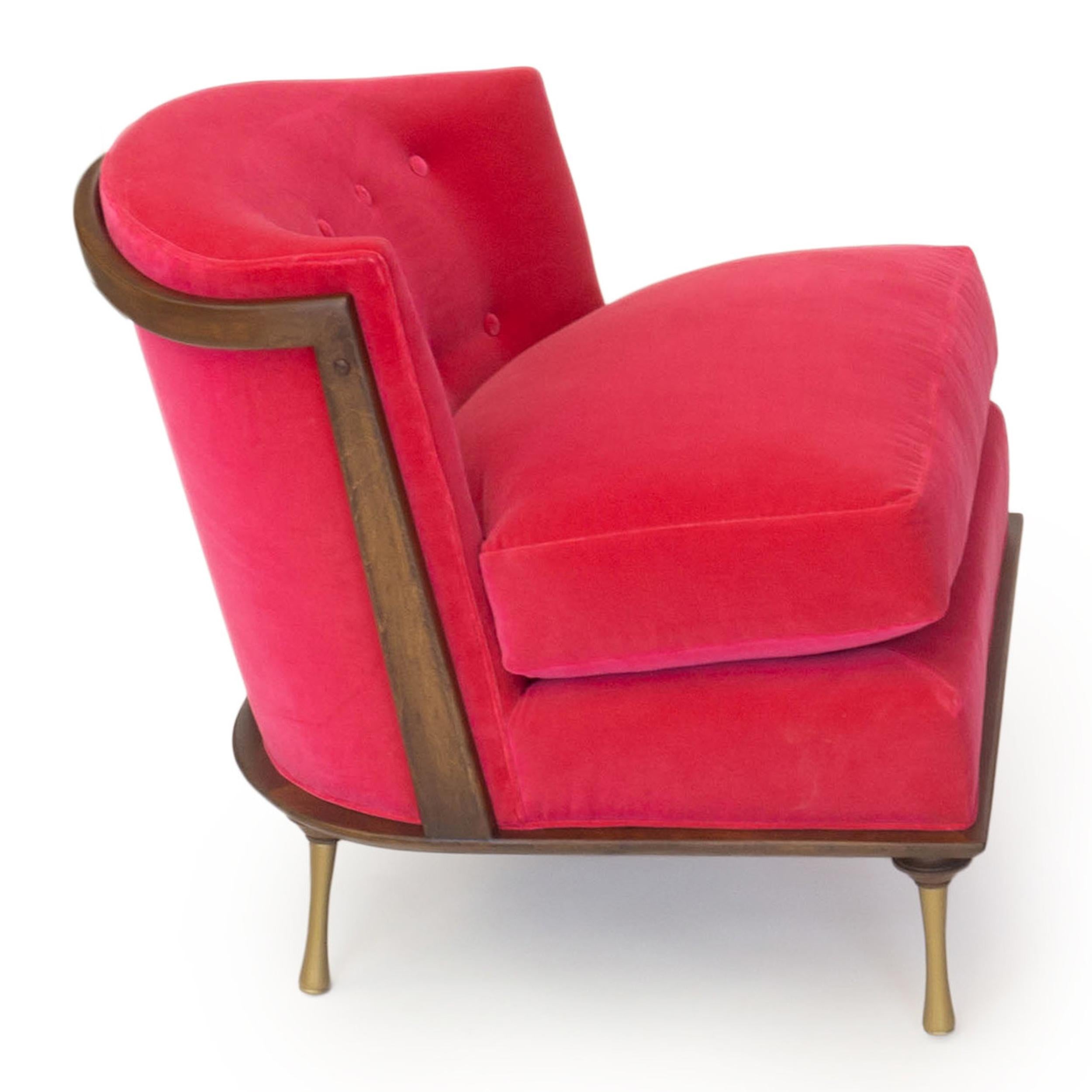 Contemporary Art Deco Inspired Slipper Chair For Sale