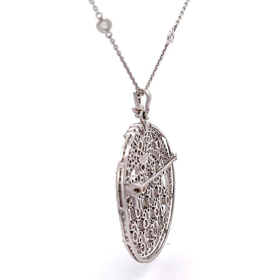 Art Deco Inspired Sonia B. Diamond Necklace Pendant For Sale 1