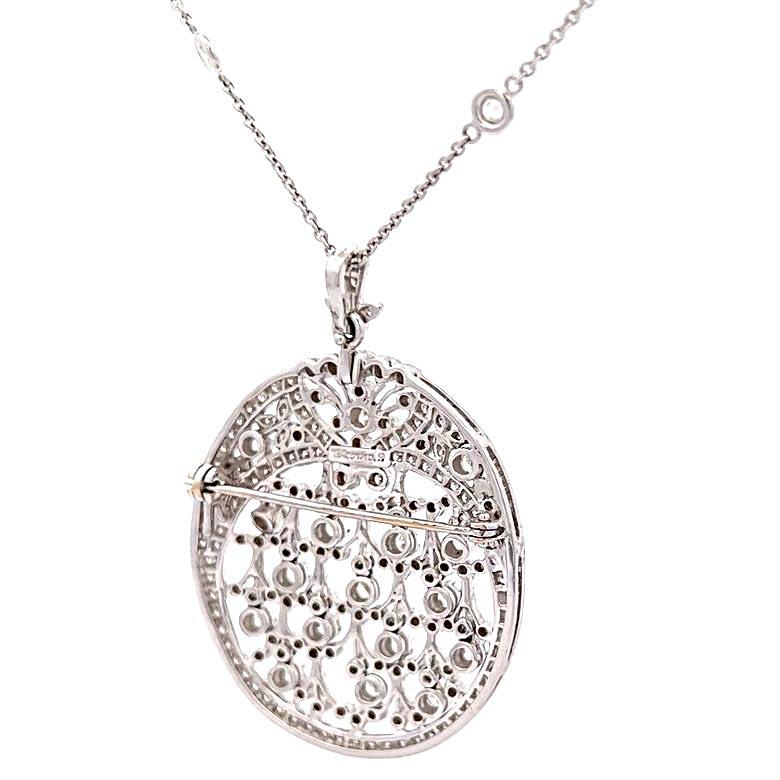 Art Deco Inspired Sonia B. Diamond Necklace Pendant For Sale 2