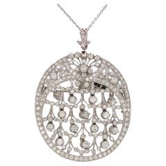 Sonia B., collier pendentif en diamants d'inspiration Art déco