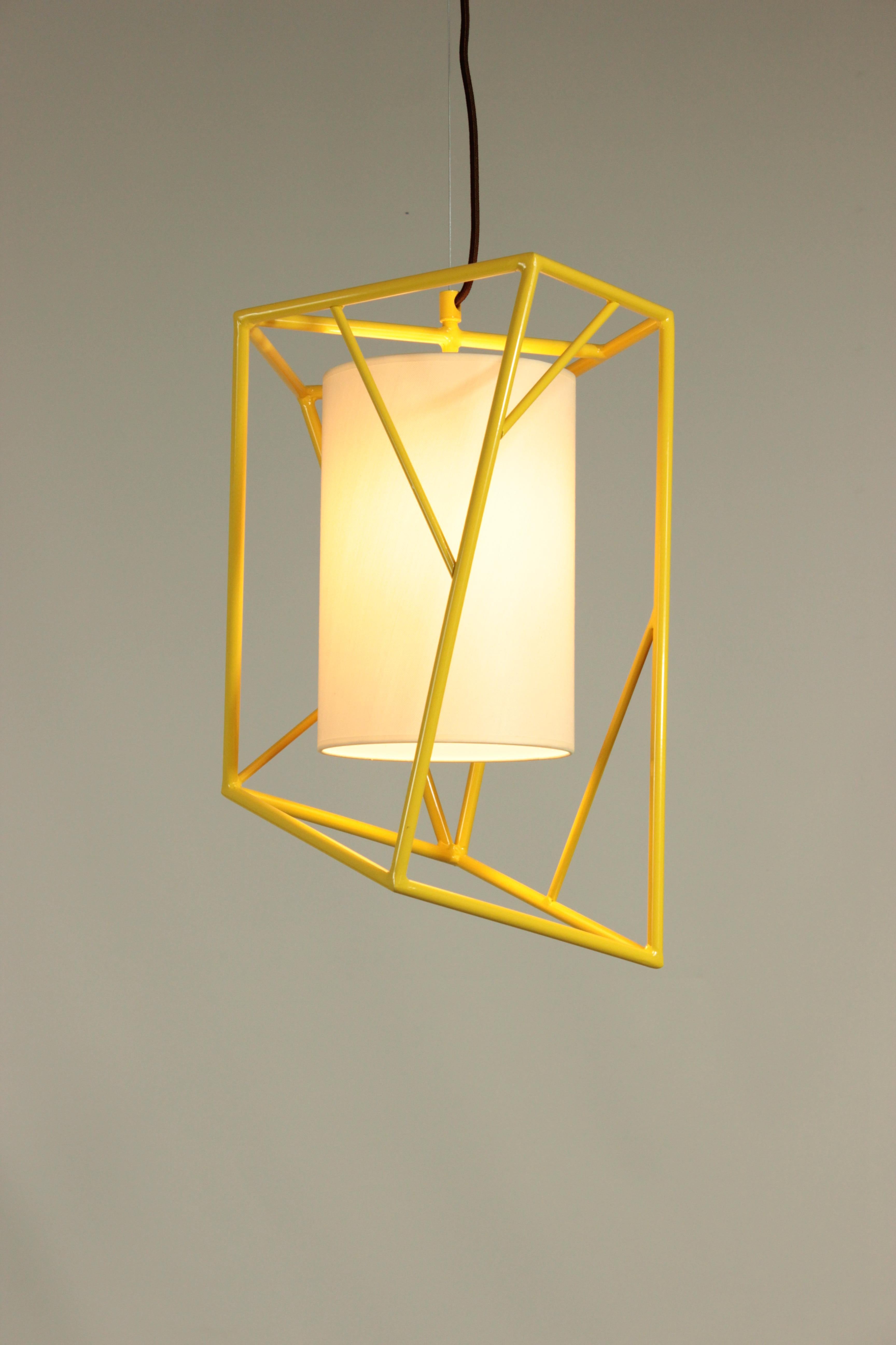 Lampada a sospensione Star III di ispirazione Art Deco con paralume in lino e verde menta In condizioni Nuovo in vendita a Lisbon, PT