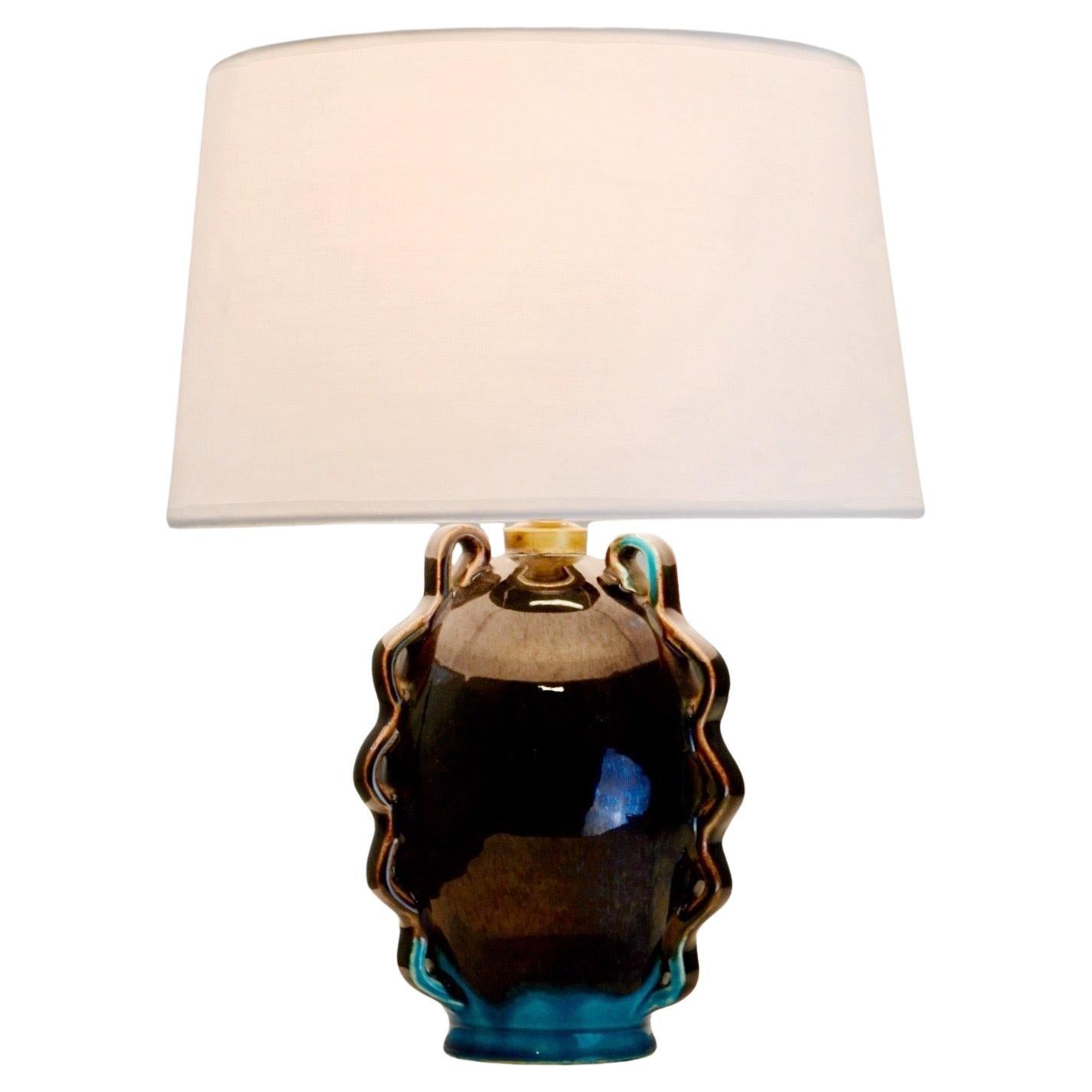 Lampada da tavolo ispirata all'Art Déco di Potiers d'Accolay - Francia - Anni '50