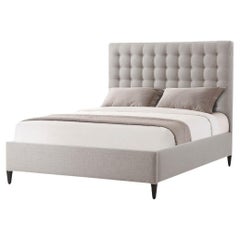 Art Deco Inspired Tufted Queen Bed