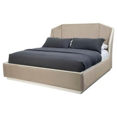 Art Deco Inspired Upholstered Queen Bed
