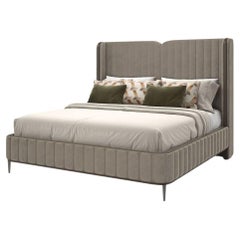 Art Deco Inspired Velvet Queen Bed
