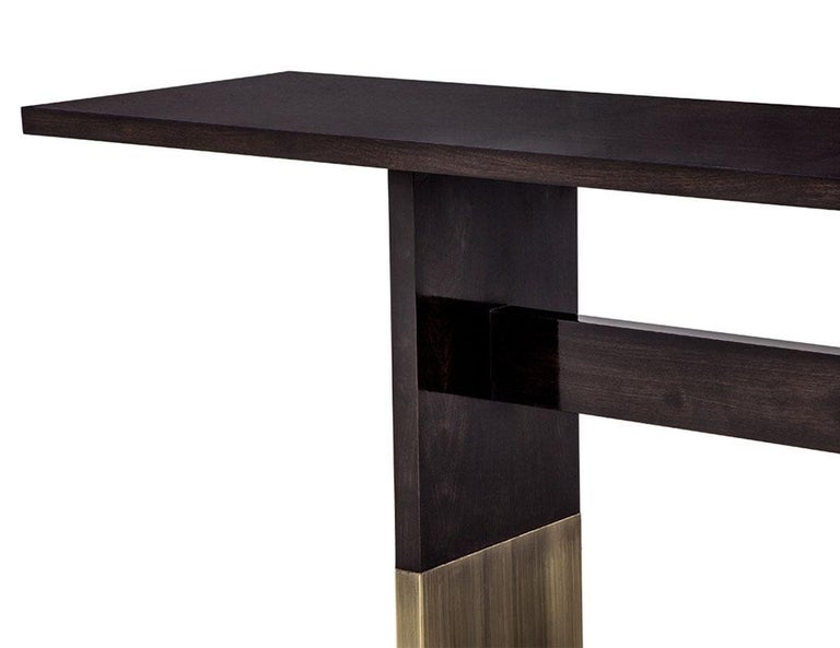 Art Deco Inspired Walnut Console Table Made by Carrocel For Sale at