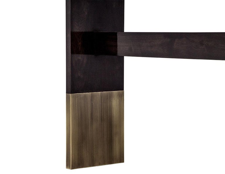 Art Deco Inspired Walnut Console Table Made by Carrocel For Sale at