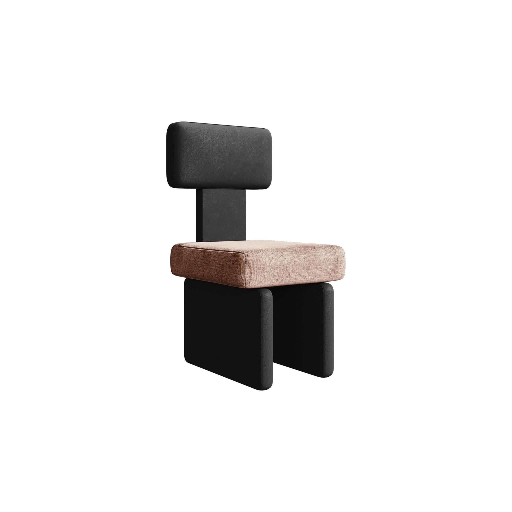 Art Deco Inspo Esszimmerstuhl gepolstert Schwarz & Weiß Samt Geometrische Rückenlehne (Art déco) im Angebot