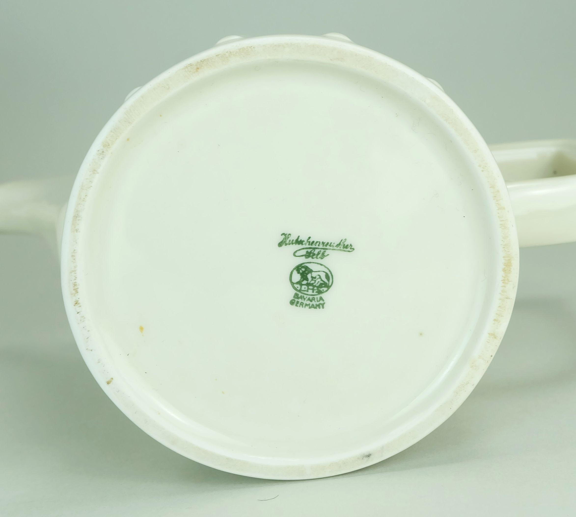 art déco insulated COFFEE POT hutschenreuther wmf porcelain and metal 1930s 4