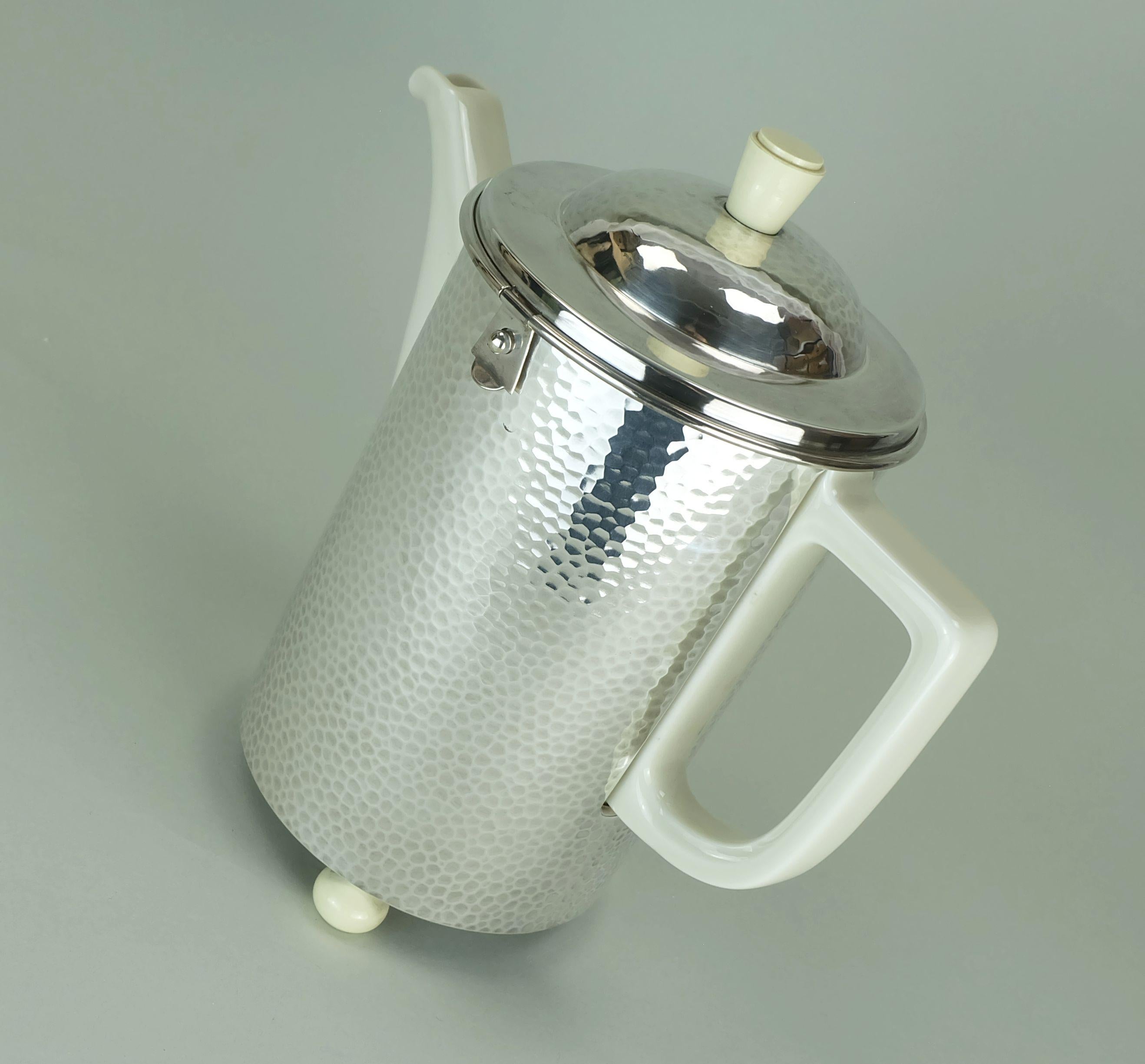 Art Deco art déco insulated COFFEE POT hutschenreuther wmf porcelain and metal 1930s