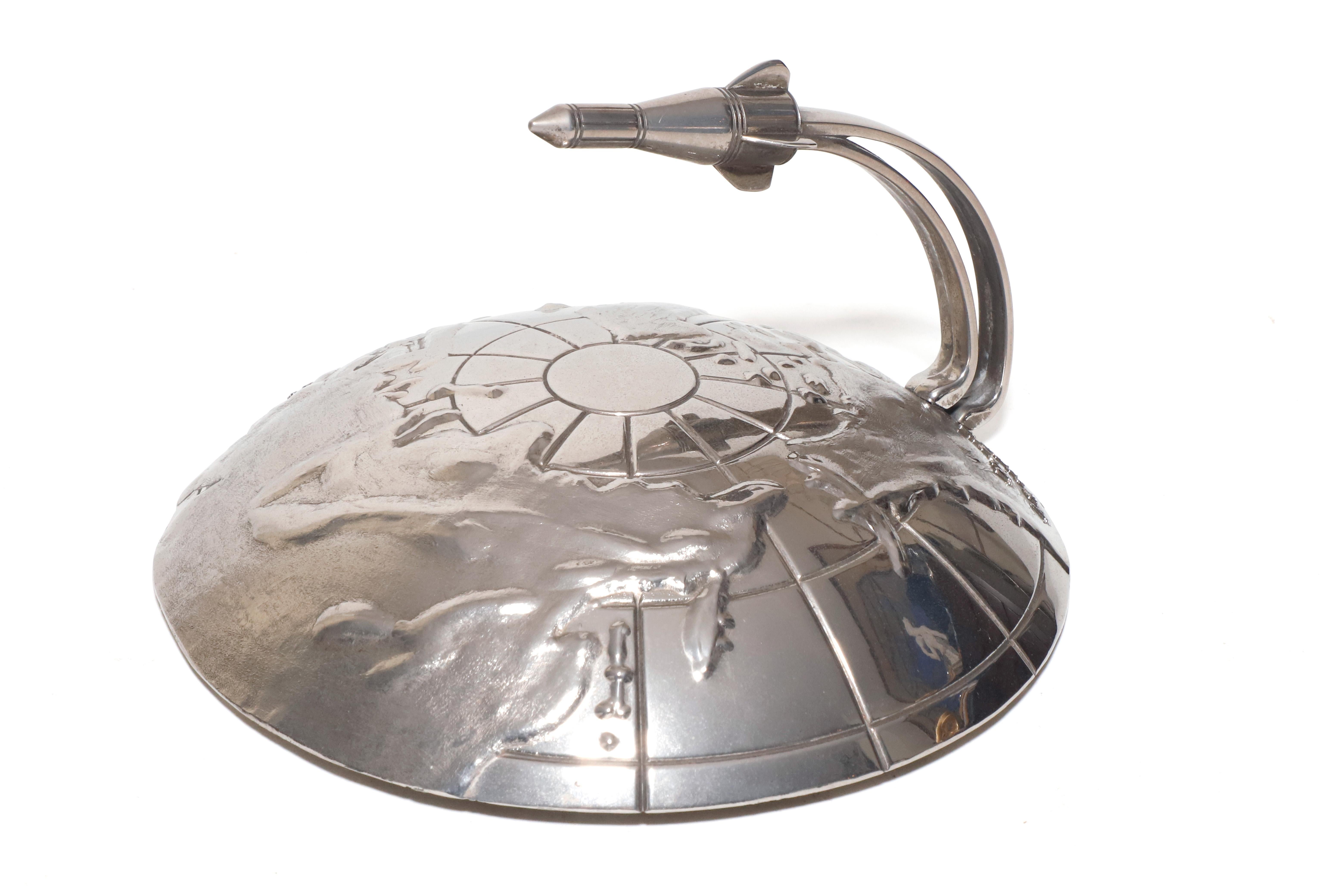 20th Century Art Deco International Silver Co. Globe Ice Bucket Cooler For Sale