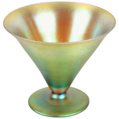 Antique Art Deco Iridescent Glass Goblet by WMF, Germany, circa 1925