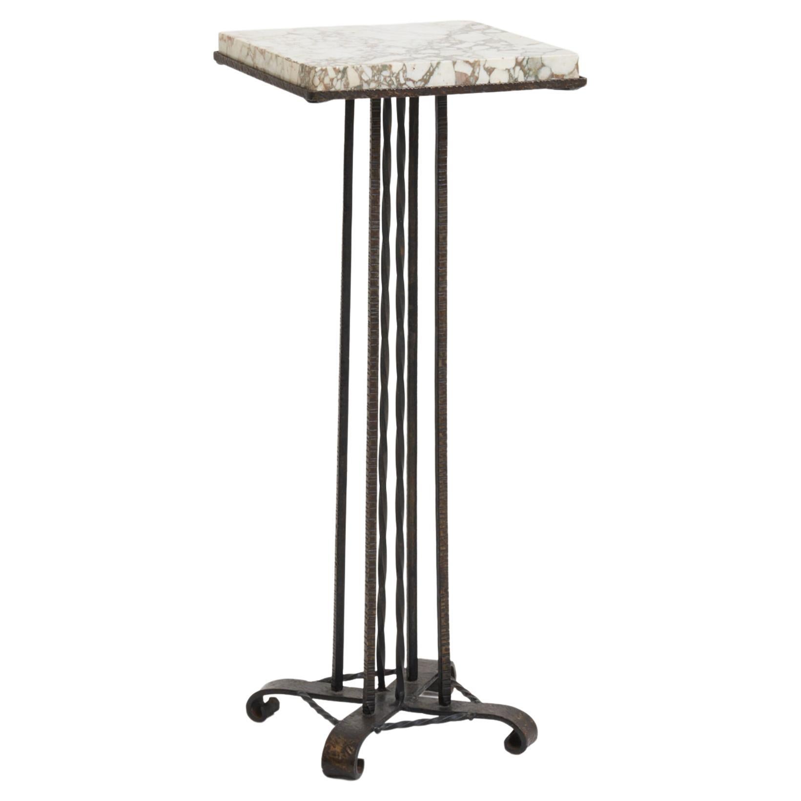 Art Deco Pedestal in Marble at 1stDibs