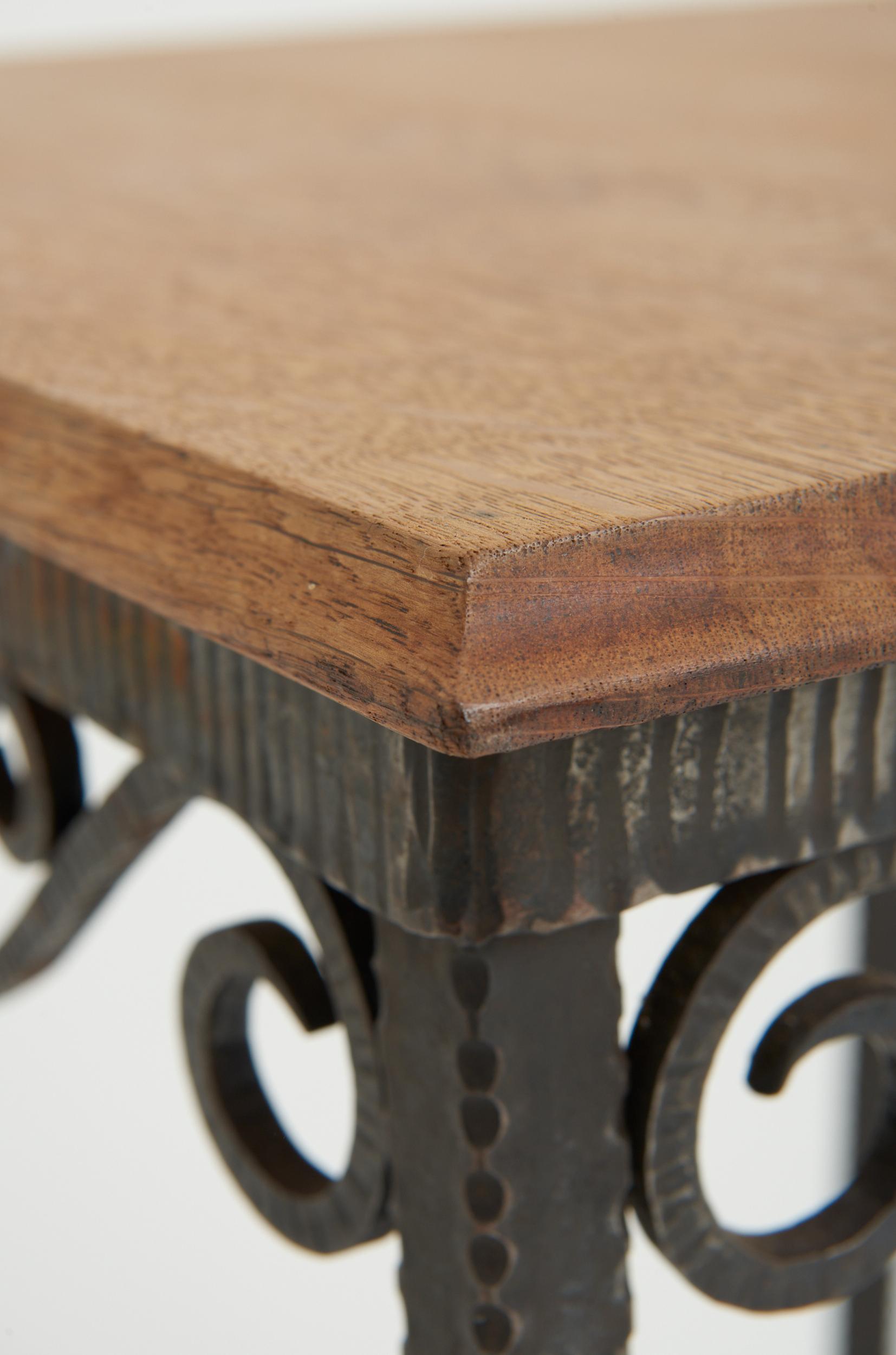 Art Deco Iron and Oak Table 1