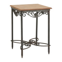 Art Deco Iron and Oak Table