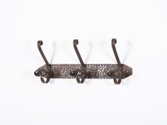 Art Deco Iron Coat Rack, French c. 1930s
