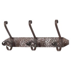 Art Deco Iron Coat Rack, French c. 1930s