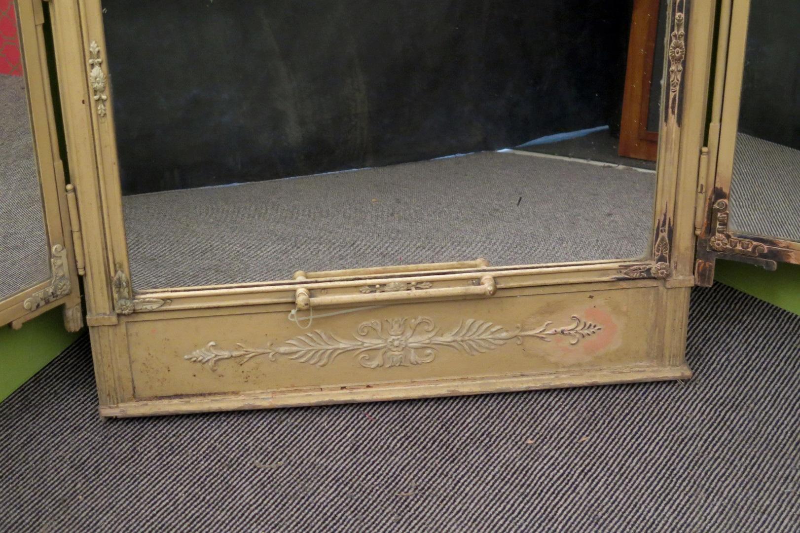 Art Decó Tocador Italiano de Hierro Consola / Espejo de Pared, 1920 en venta 2