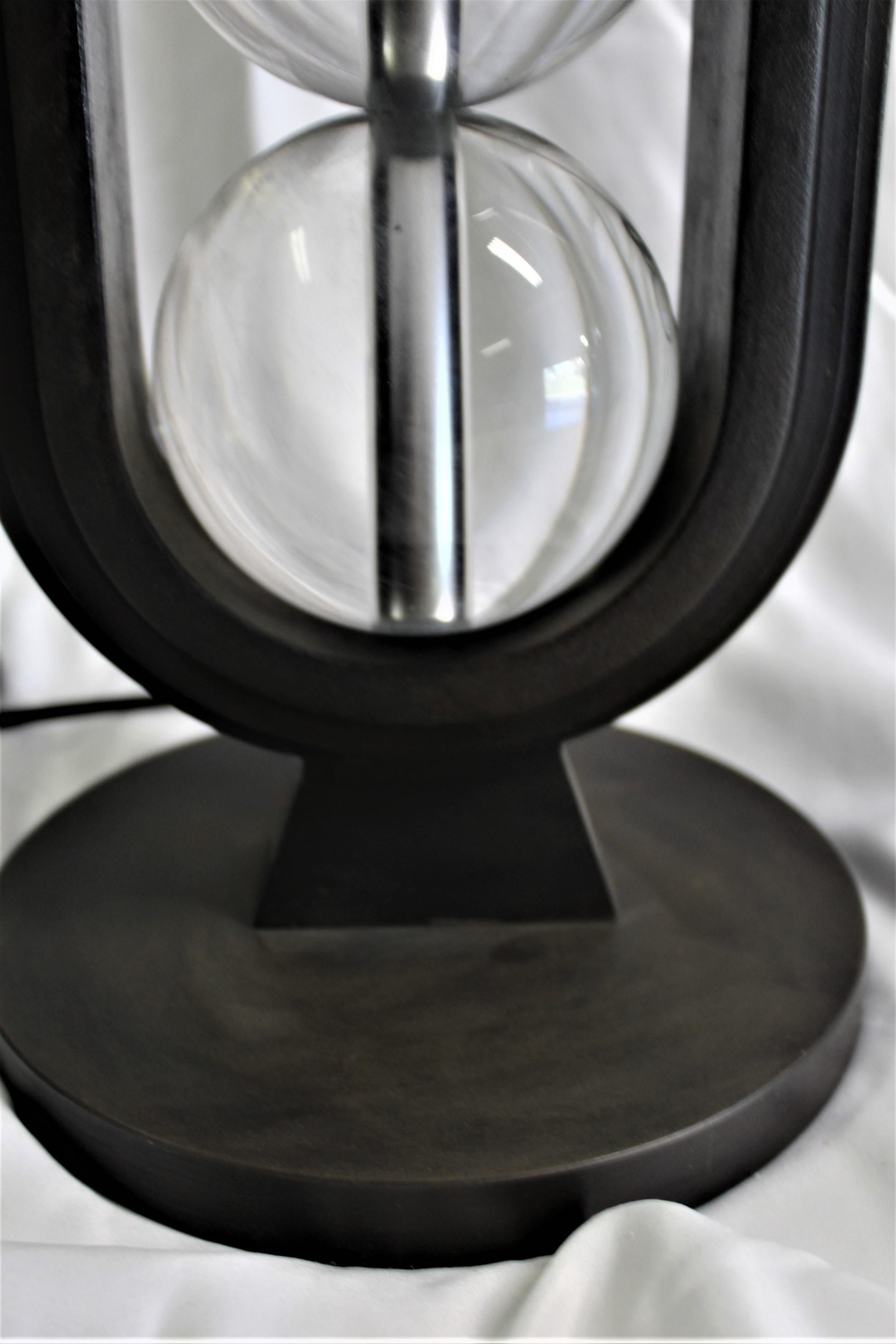 Art Deco Iron Lamp After E. Brandt In Good Condition For Sale In Los Angeles, CA