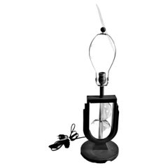 Vintage Art Deco Iron Lamp After E. Brandt