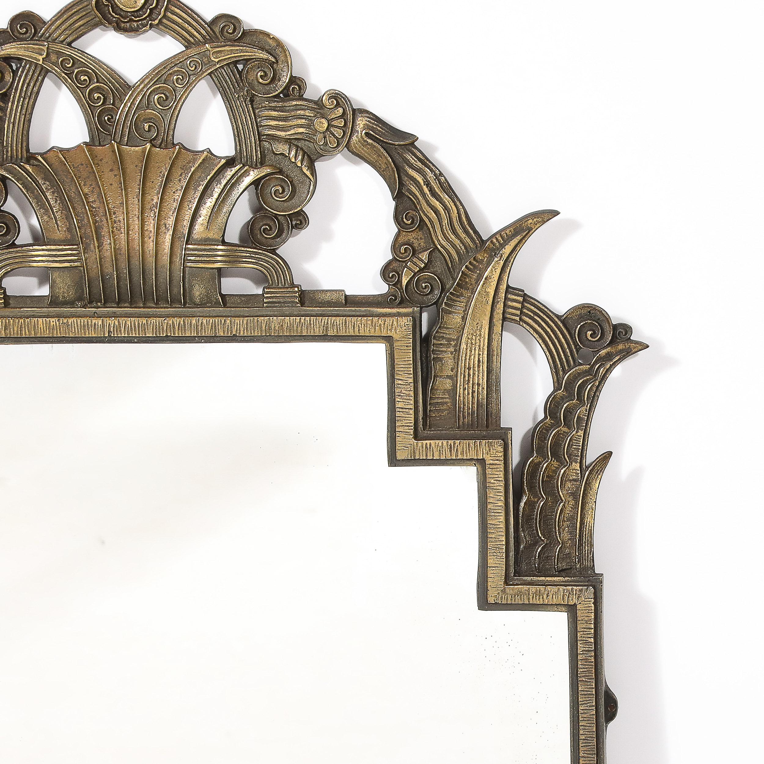 Specchio in ferro Art Deco Mirror di Marcel Bergue in vendita 2
