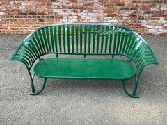 Art Deco Iron Sleigh Bench by Francoise Carre