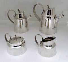 Art Deco Italian 800 Silver Tea Set, 1930