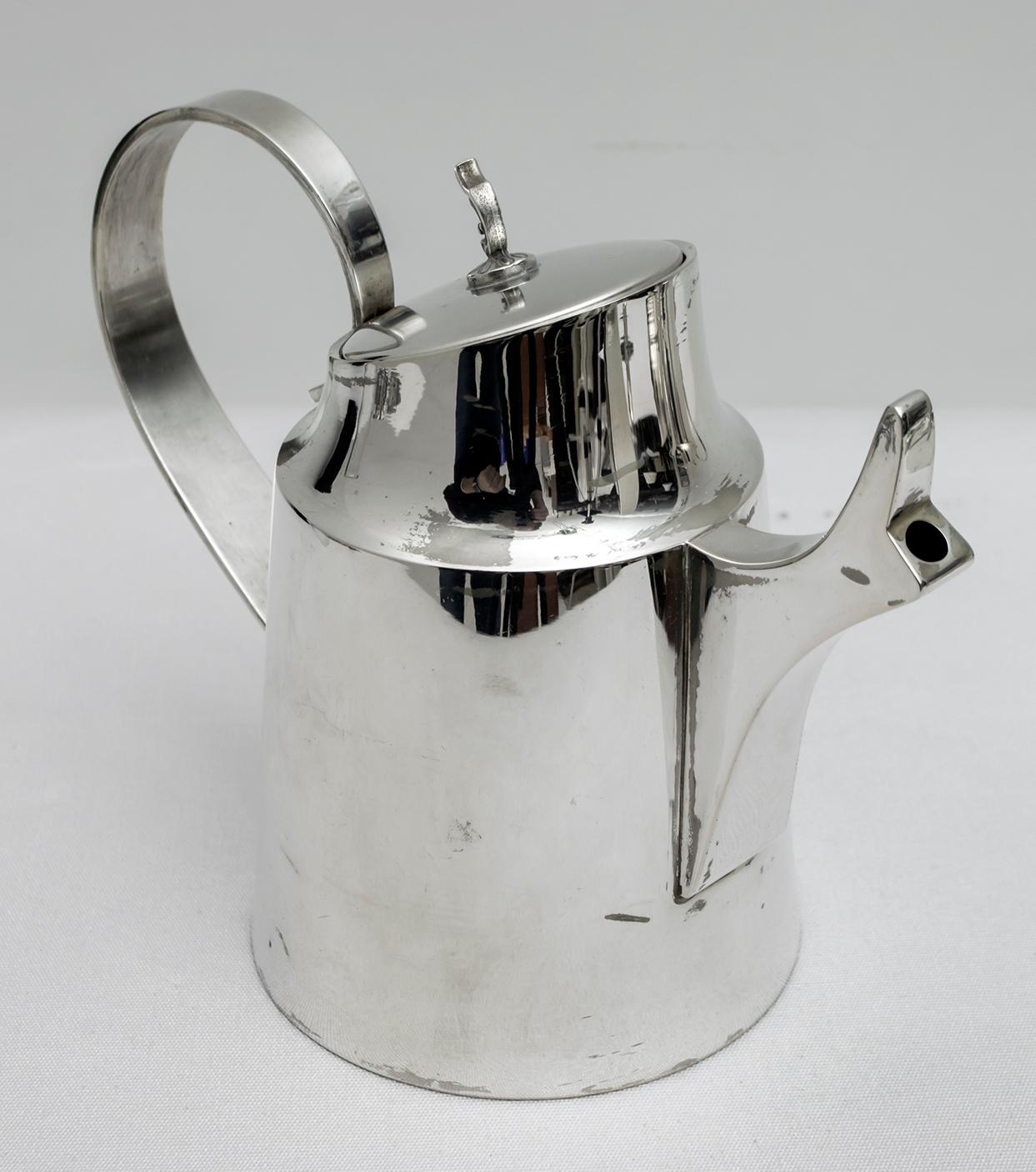 Mid-20th Century Art Deco Italian 800 Silver Tea Set, 1930