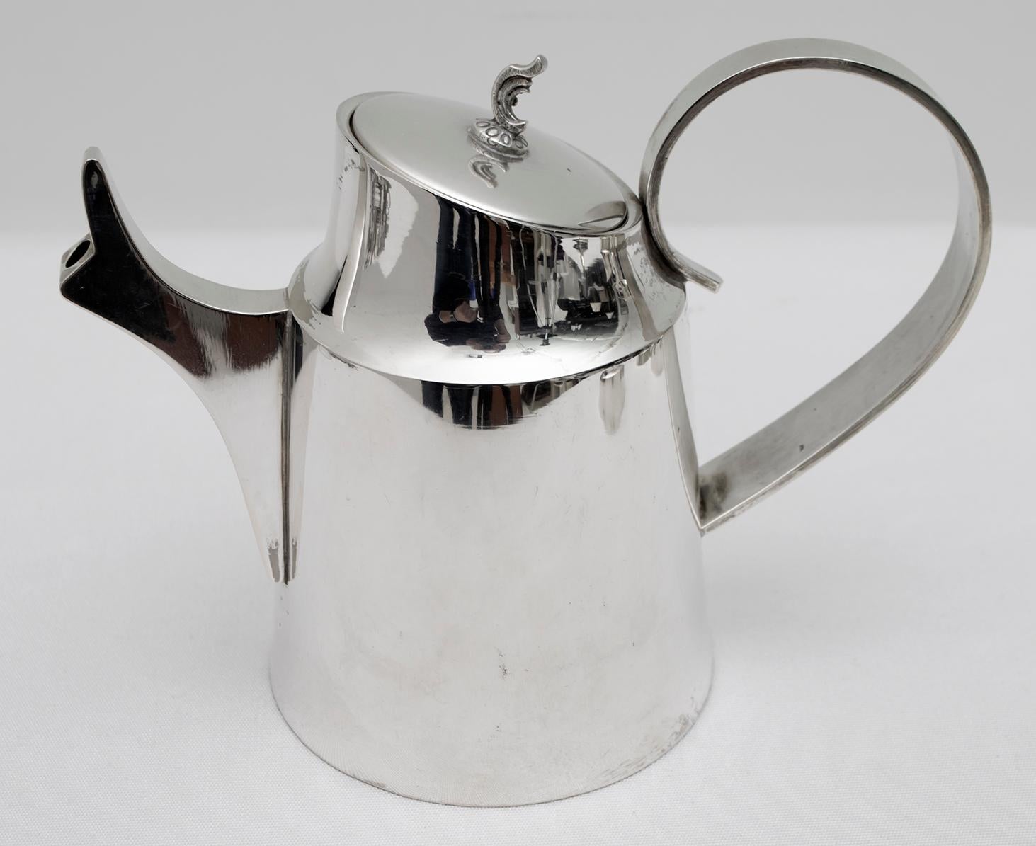 Art Deco Italian 800 Silver Tea Set, 1930 1