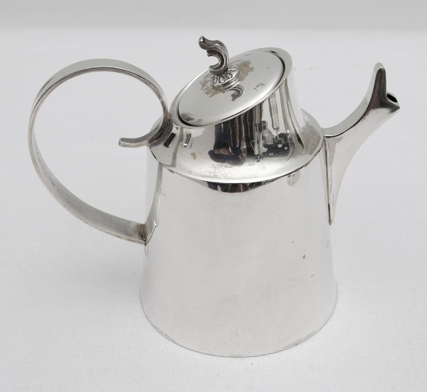 Art Deco Italian 800 Silver Tea Set, 1930 3