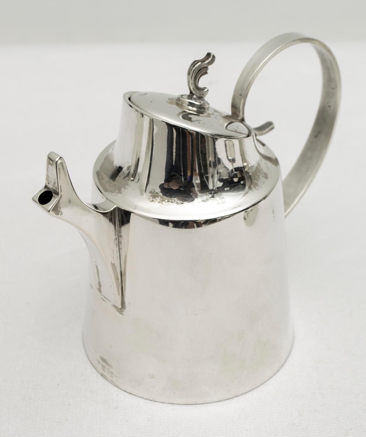 Art Deco Italian 800 Silver Tea Set, 1930 4