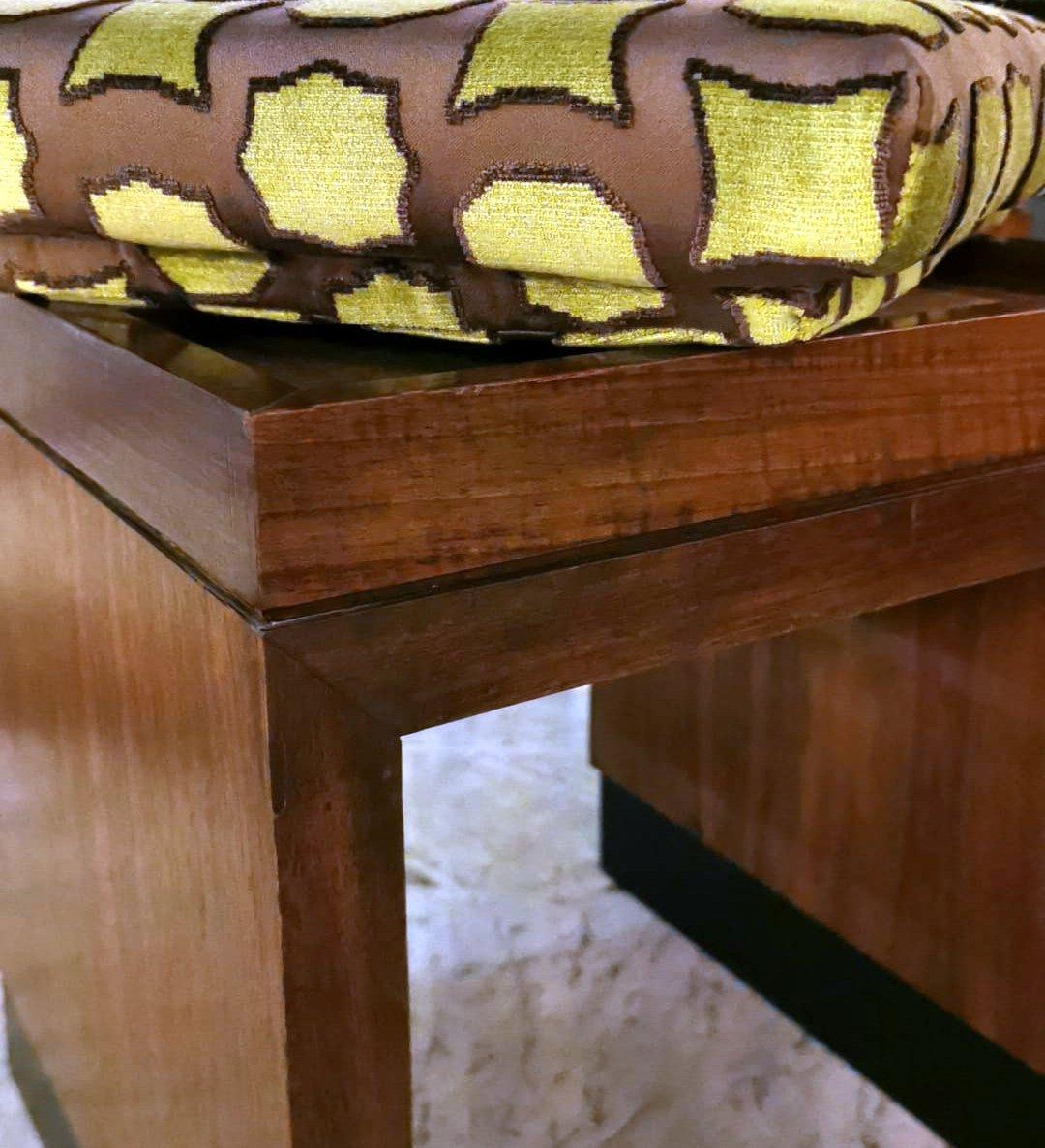 Art Deco Italian Bench With Fabric Dedar Velvet Devorè 9